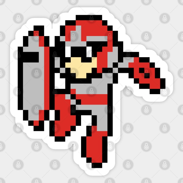 Protoman pixel Sticker by Slappers